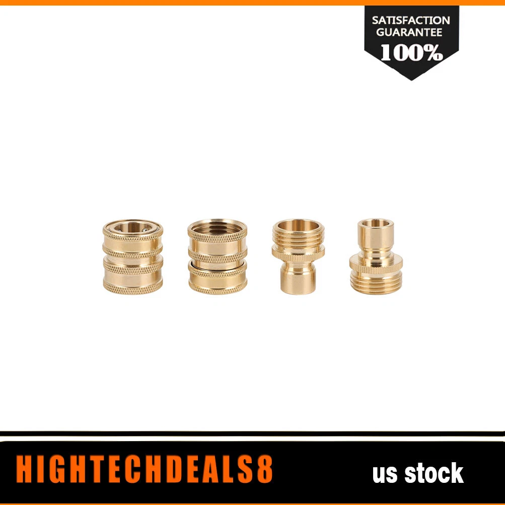 PURELY- 3/4" Garden Hose Quick Connect Water Hose Fit Brass Female Male Connector 2Pcs