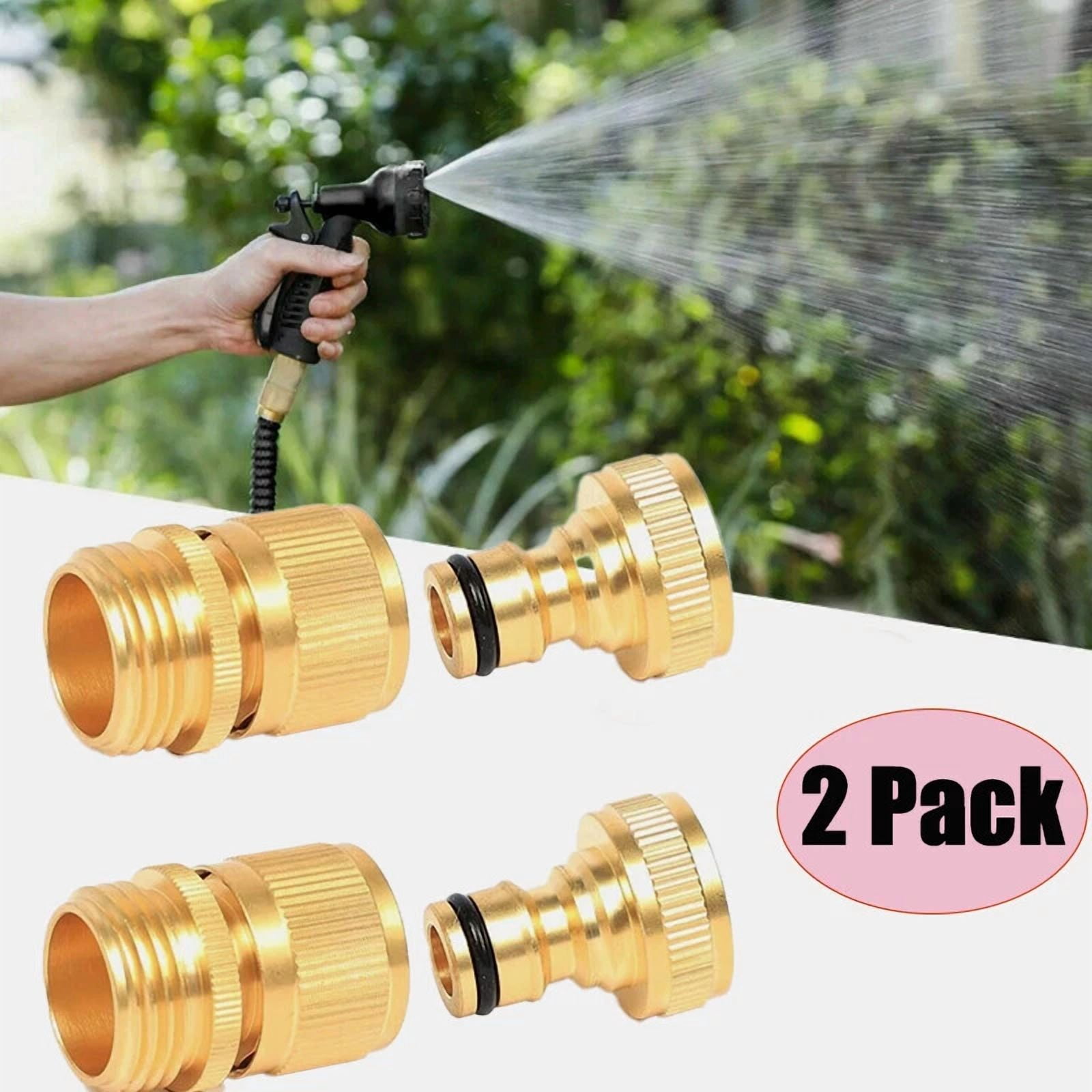 PURELY- 3/4' Garden Hose Quick Connect Water Hose Fit Brass Female Male Connector Set