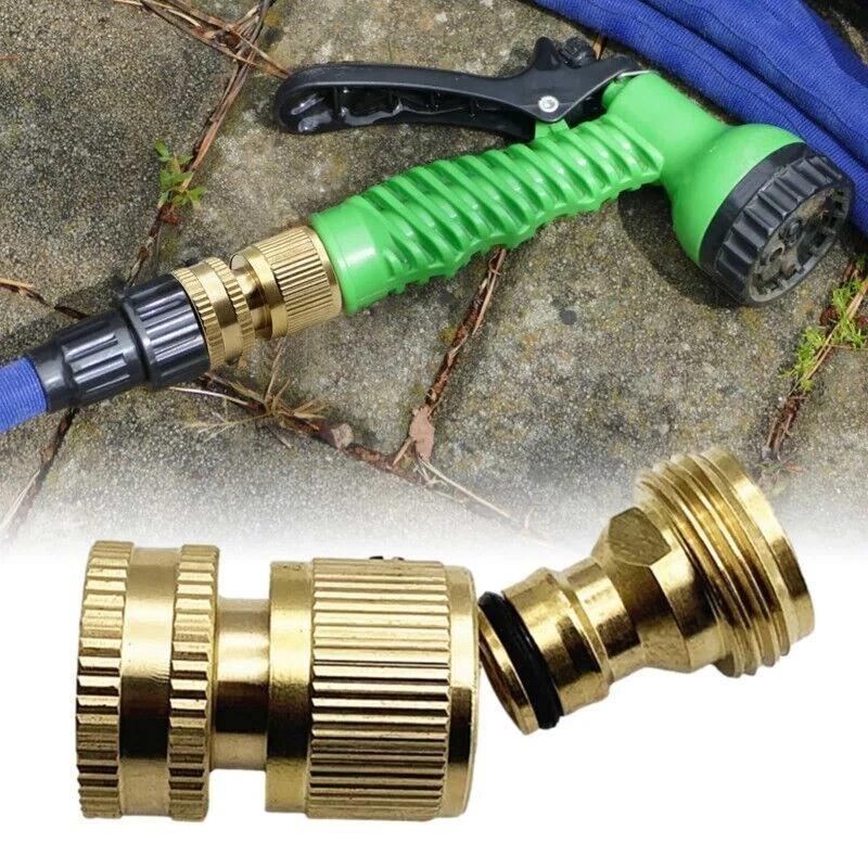 PURELY- 3/4" Garden Hose Quick Connect Water Hose Fit Brass Female Male Connector Us