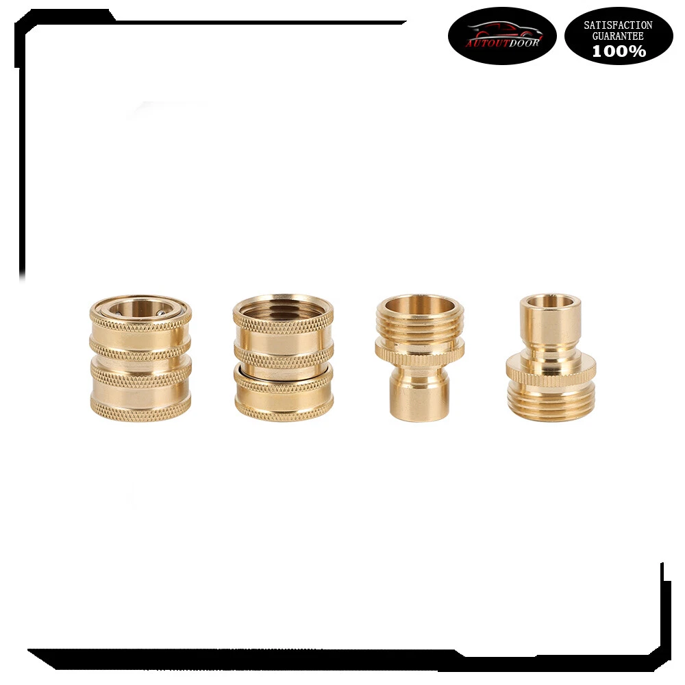 PURELY- 3/4" Garden Hose Quick Connect Water Solid Brass Female Male Connector Set New