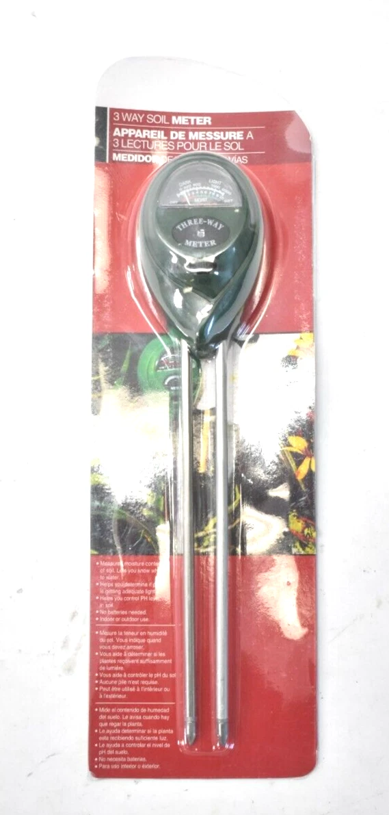 PURELY- 3 Way Soil Meter Sunlight Moisture Plants Hygrometer Control Ph ...