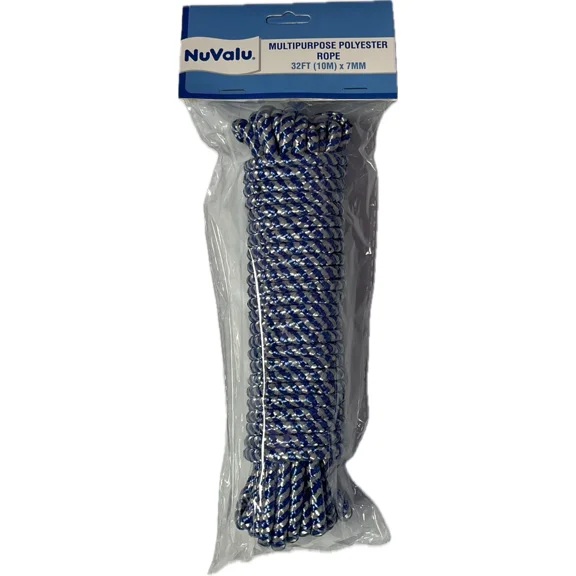 PURELY- 32Ft. Nylon Rope, 1/4-Inch Solid Nylon Rope For Garden Tie Pull Knot Thick 7 Mm.