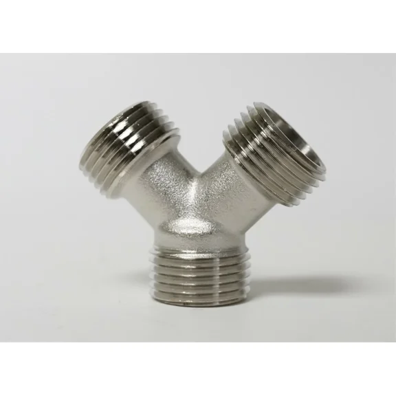 PURELY- 375Ym Y Connector With Male Threads Garden Hose Size Connections