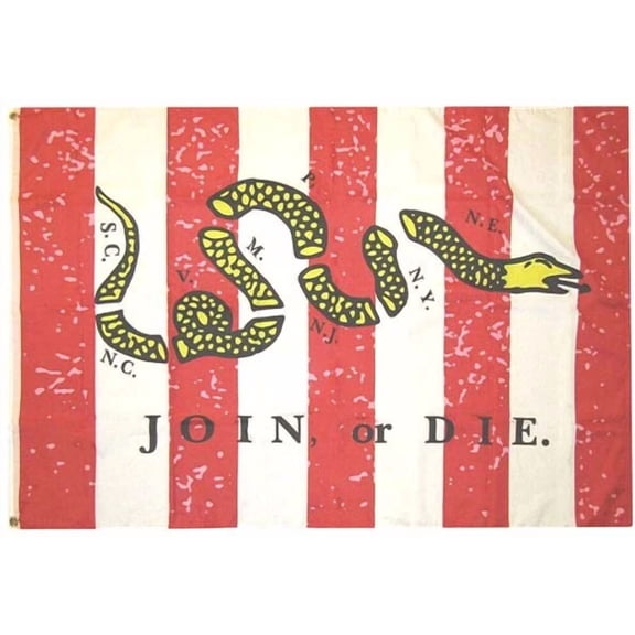PURELY- 3X5' Join Or Die Snake Flag 3 X 5Ft Garden Flag