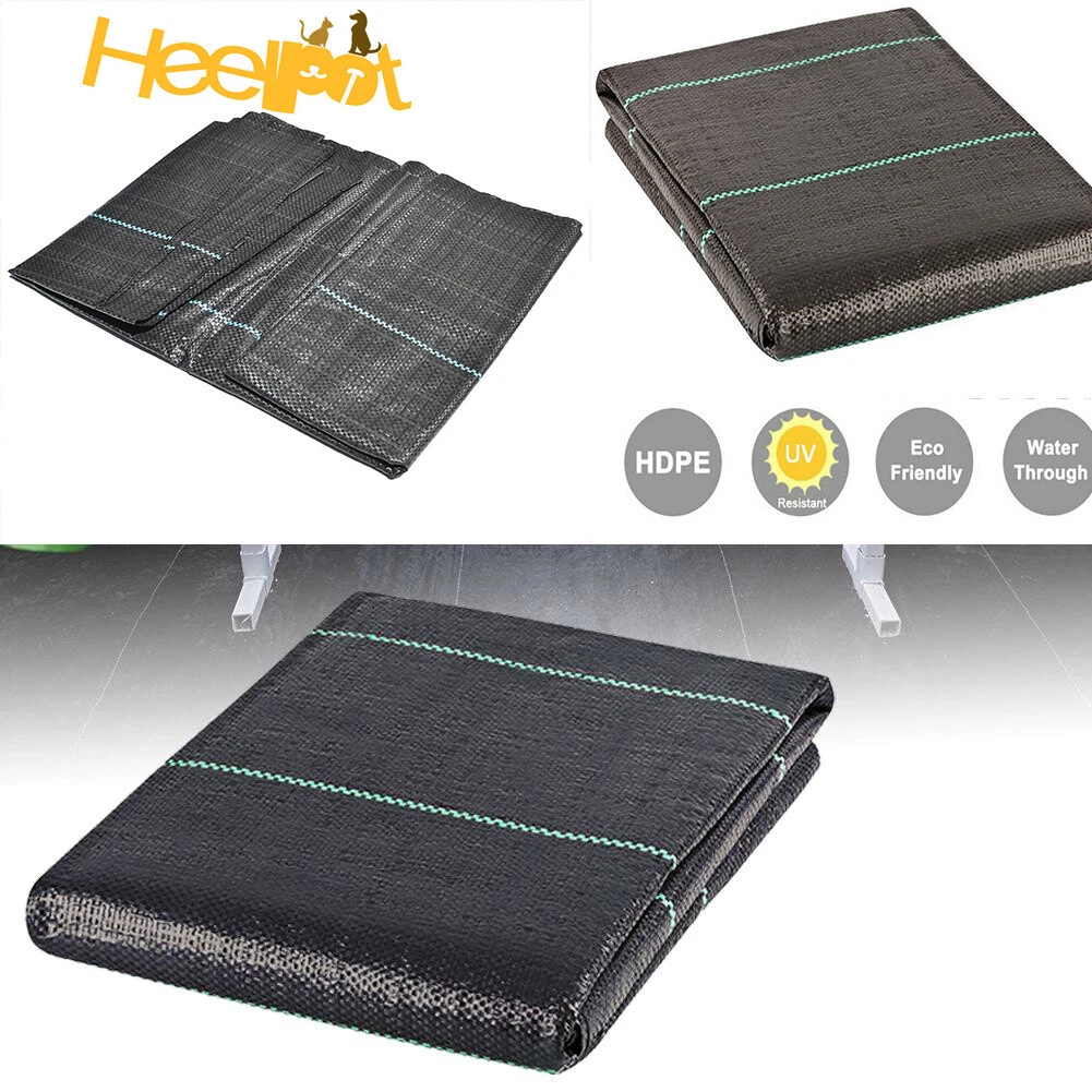 PURELY- 4*8Ft 3.2 Oz Garden Weed Barrier Fabric Ground Cover Durable Breathable Membrane
