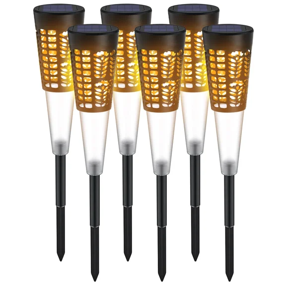 PURELY- 4 Pack Solar Garden Lights Solar Path Lights Outdoor Waterproof Pathway Lights