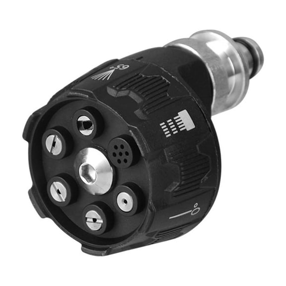 PURELY- 6 In 1 Spray Nozzle Pressure Washer Nozzle Tip Adjustable For Garden Cleaning B