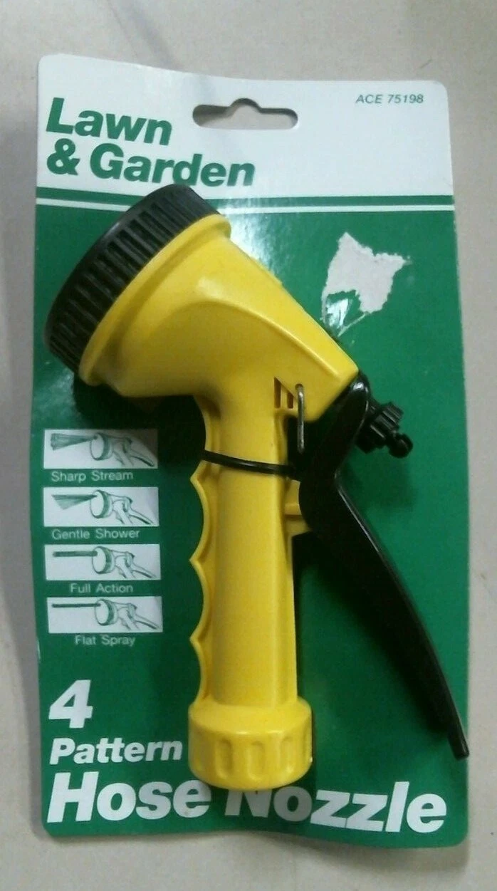 PURELY- Ace Lawn & Garden 4 Pattern Hose Nozzle, (75198) Fs
