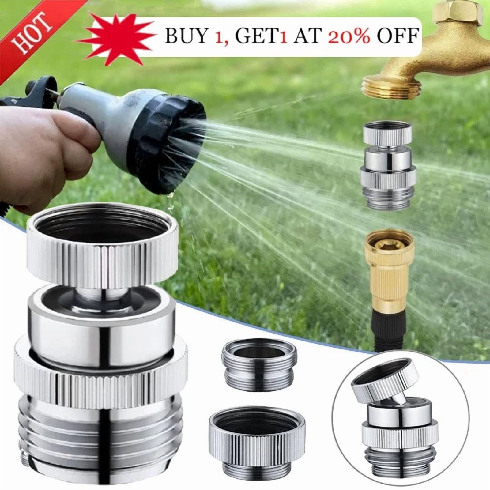 PURELY- Brass Sink Faucet 3/4" To Garden Hose Adapter Swivel Adapter + Aerator Kit