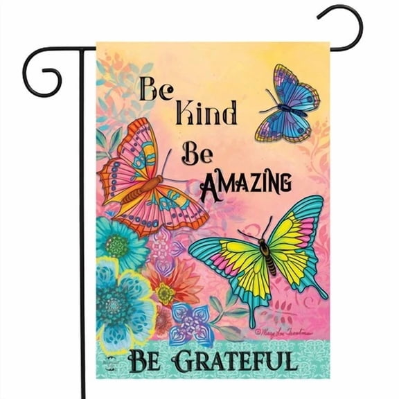 PURELY- Briarwood Lane Be Grateful Butterflies Spring Garden Flag