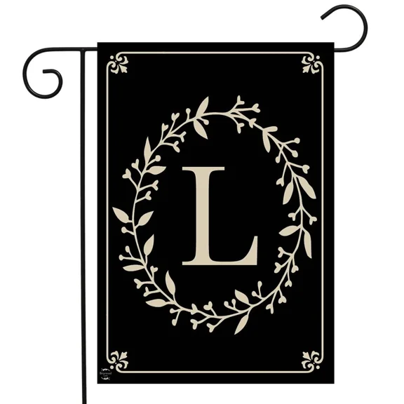PURELY- Briarwood Lane Classic Monogram Letter L Garden Flag