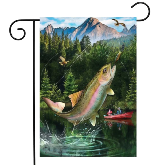 PURELY- Briarwood Lane Gone Fishing Garden Flag