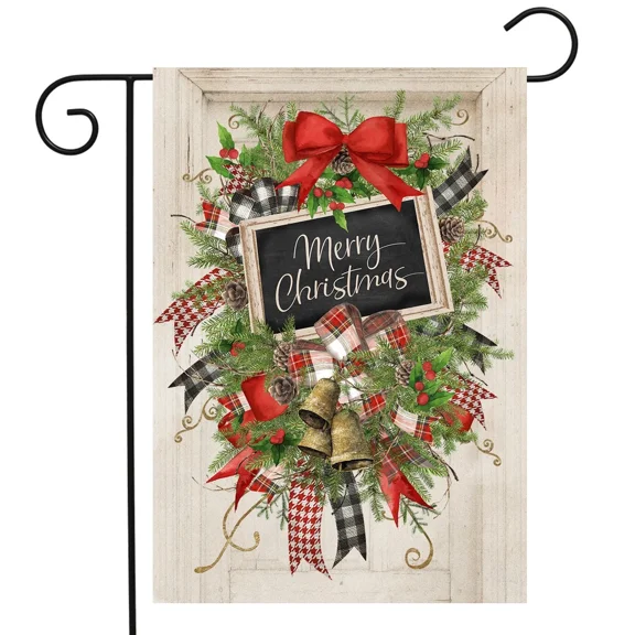 PURELY- Briarwood Lane Merry Christmas Swag Garden Flag