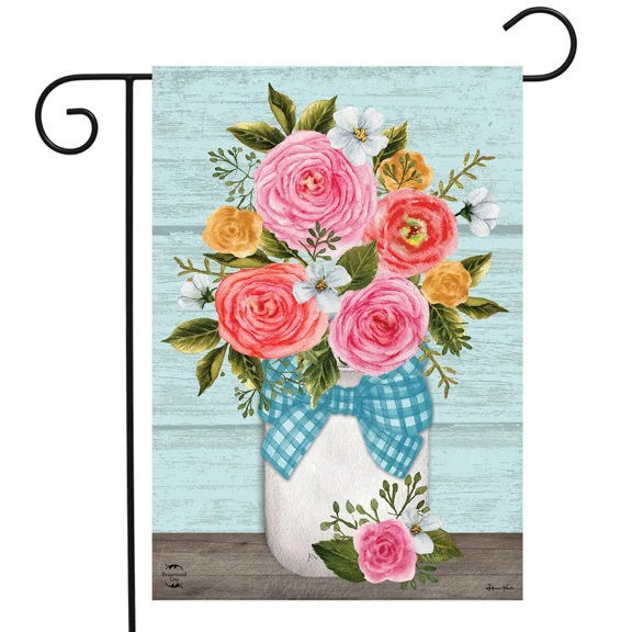 PURELY- Briarwood Lane Rose Jar Spring Garden Flag