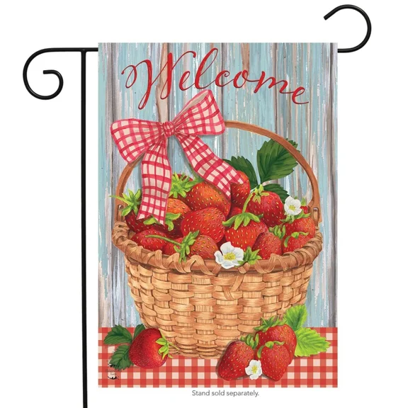 PURELY- Briarwood Lane Strawberries Summer Garden Flag