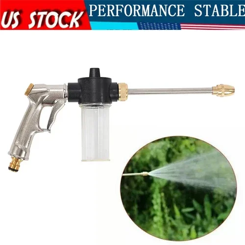 PURELY- Car High Pressure Power Gun Water Spray Garden Hose Nozzle Pipe Washer Tool New
