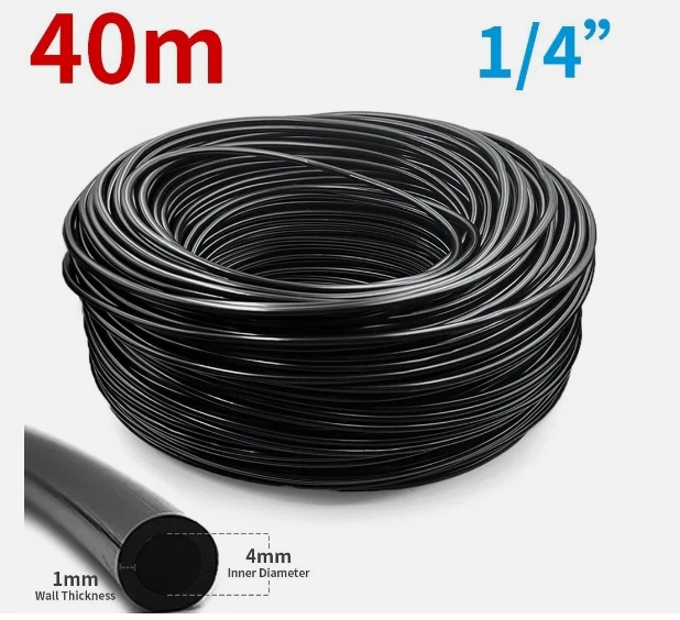 PURELY- Diy Garden Irrigation Hose 4/7Mm Pvc Micro Drip Adjustable 20M–40M System Kit