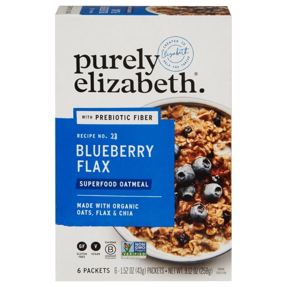 PURELY ELIZABET - Oatmeal Blueberry Snack Pack - 9.12 Oz, Case of 6