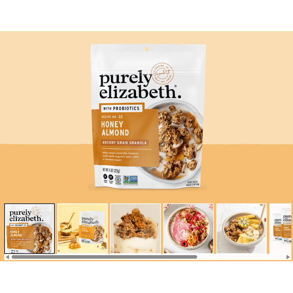 Purely Elizabeth Honey Almond Ancient Grain Granola, 8 oz Bag