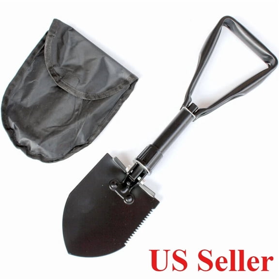 PURELY- Folding Military Shovel Survival Spade Emergency Garden Camping Outdoor Tool Us
