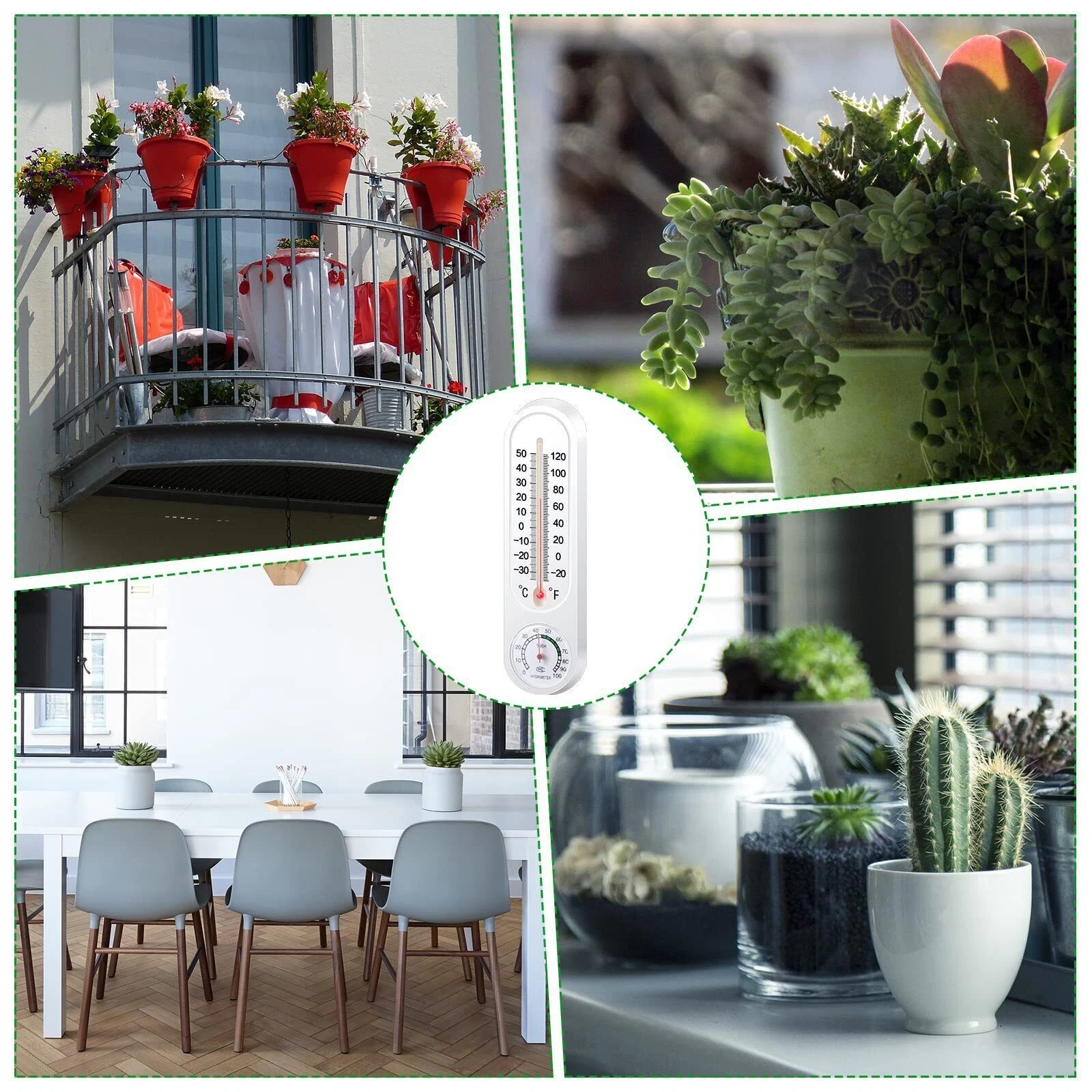PURELY- For Home And Garden Enthusiasts: 3 Wall Thermometers For Indoor/Outdoor