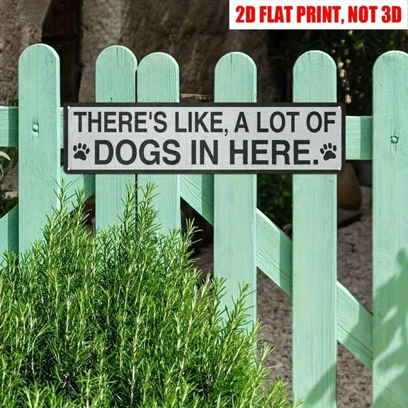 PURELY- Funny Dog Lover Metal Tin Sign A Lot Of Dogs Here Decor For Home/Garden Wall Art