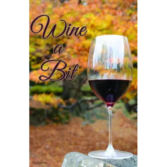 PURELY- Garden Flag Wine A Bit Funny Drinking Yard Banner Decor Double Sided