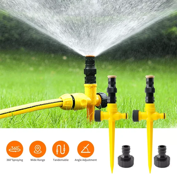 PURELY- Garden Lawn Sprinkler 360 Automatic Rotating Sprinkler System Large Area Usa