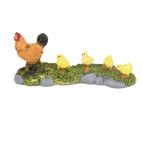 PURELY- Garden Resin Chicken Art Decor Little Yellow Chicks Statues Lawn Ornament