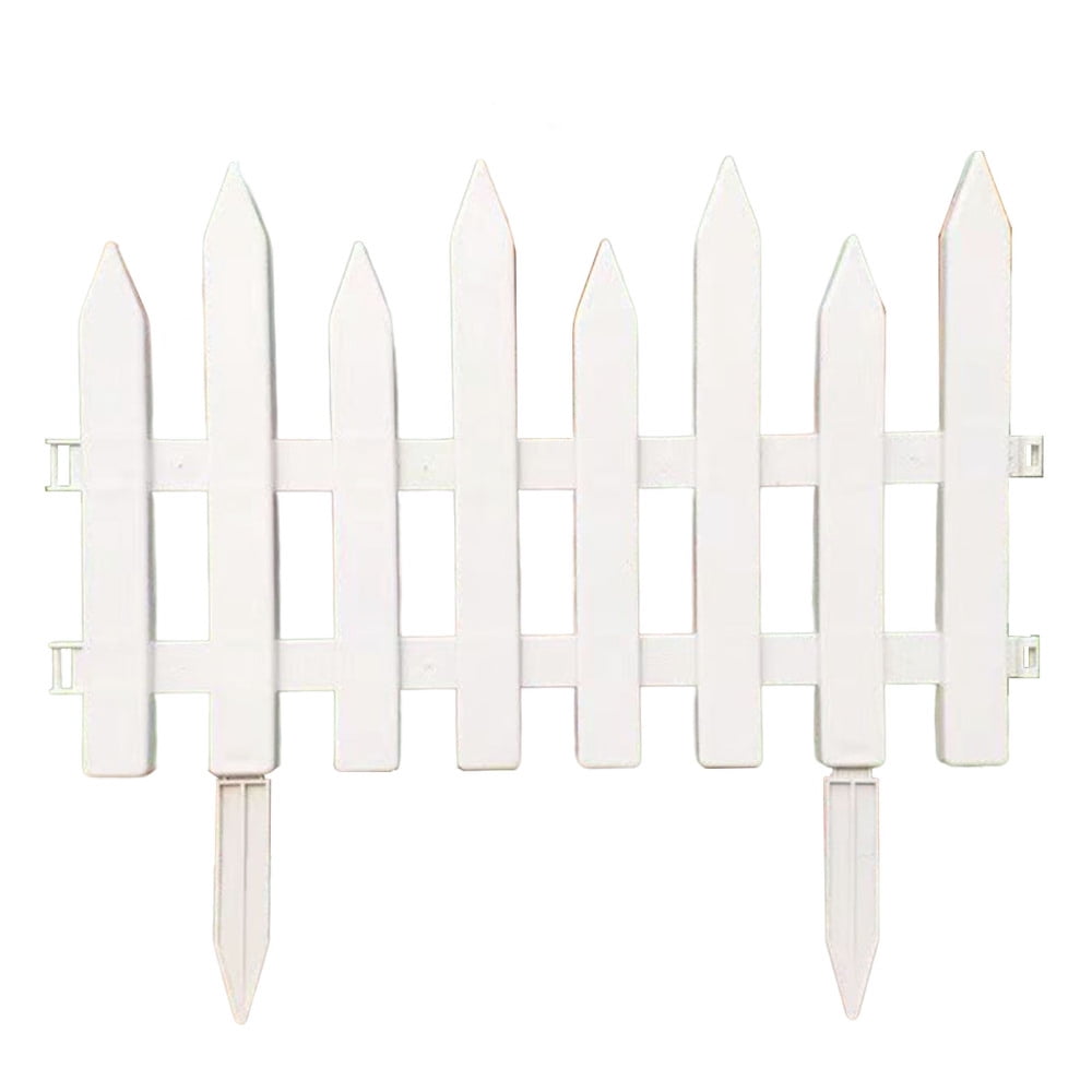 PURELY- White Plastic Decorative Fence Garden Borders Landscaping Fence