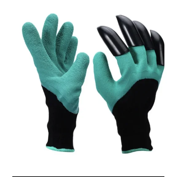 PURELY- Gardening Digging Planting Pruning Lawn Tools Care 4 Claws Garden Gloves