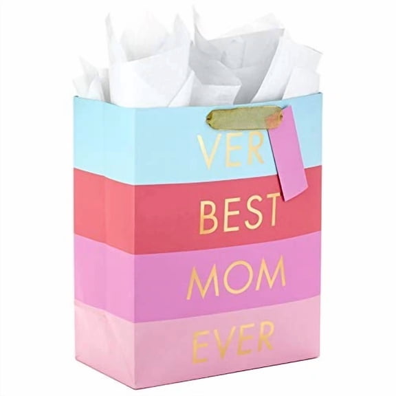 PURELY- Hallmark 13" Large Mother'S Day Gift Bag With Tissue Paper ("Very Best Mom Ever"