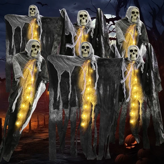 PURELY- Halloween Party Outdoor Decorations Garden Decoration Ghost Skull Light String