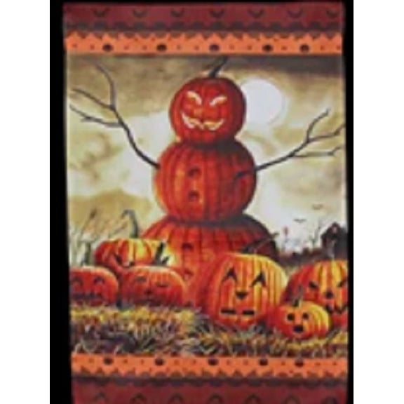 PURELY- Happy Halloween Scary Pumpkin Greetings 12X18In Garden Flag Yard Home Decor Flag