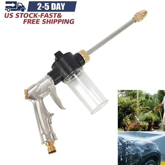 PURELY- High Pressure Power Gun Water Spray Garden Hose Nozzle Pipe Lawn Washer Tool