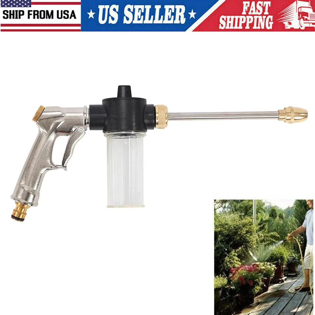 PURELY- High Pressure Water Spray Gun Nozzle Garden Hose Pipe Lawn Car Cleanning Tool