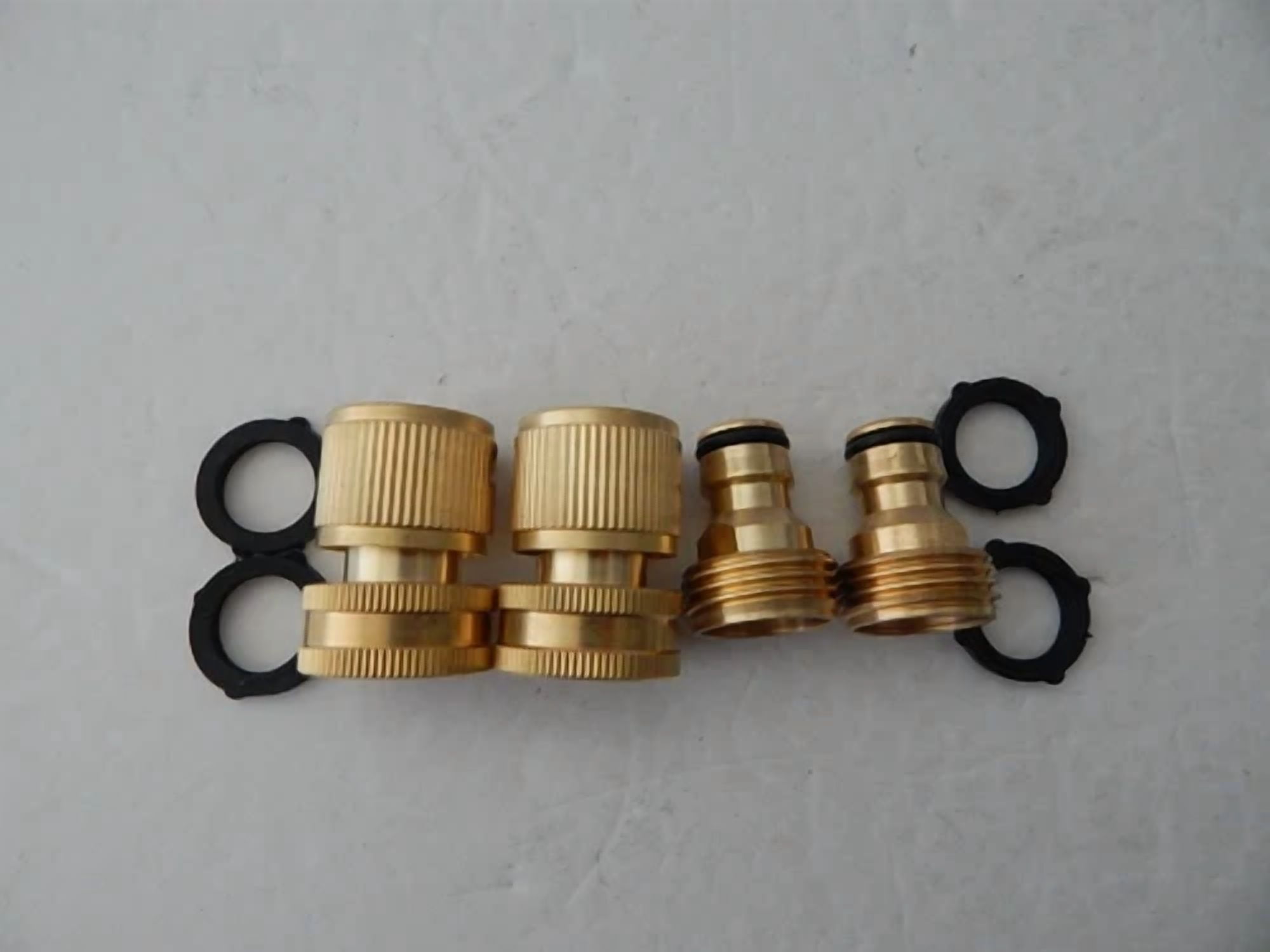 PURELY- ¾ Inch Garden Hose Quick Connect Water Hose Brass Female Male Connectors Set New