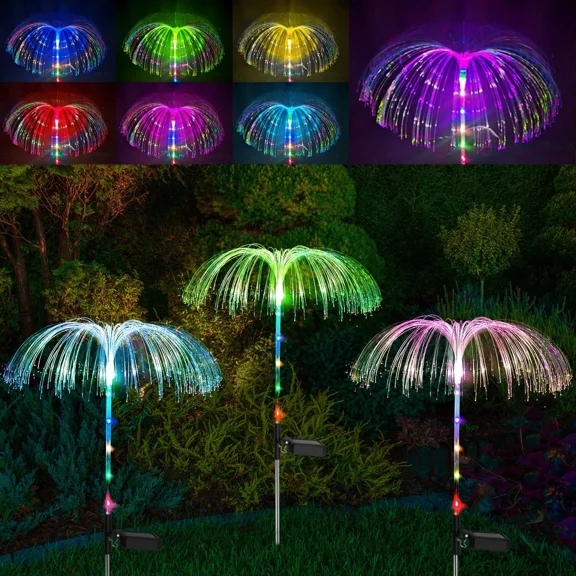 PURELY- Jellyfish Lights Outdoor - Led Solar Powered Garden Stakes, Yard Decor For Patio
