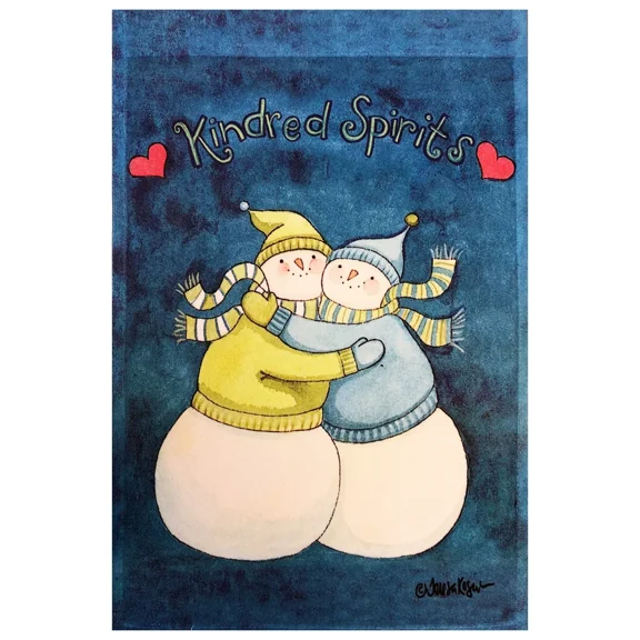 PURELY- Kindred Spirits Garden Flag 12"X18" Winter Snowman Decorative Designer Flag