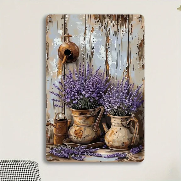 PURELY- Lavender Wall Decor Tin Sign French Country Vintage Chic Signs Garden Yard 812"