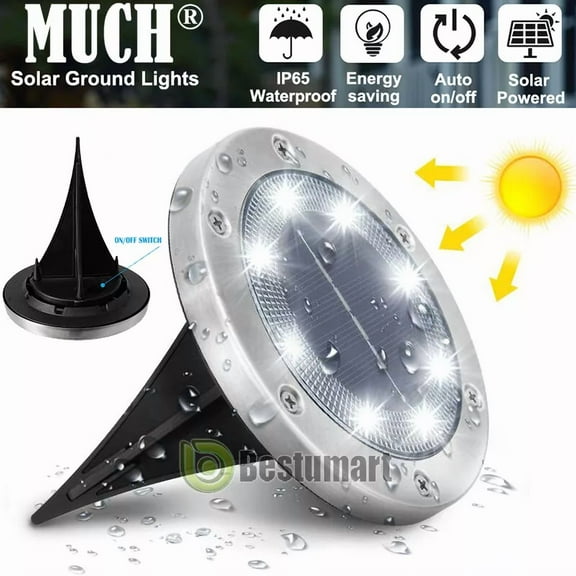 PURELY- Led Solar Flat Buried Light Waterproof In-Ground Outdoor Path Garden Lawn Lamp