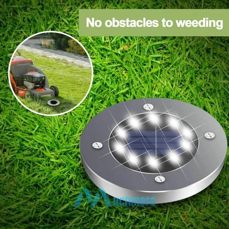 PURELY- Led Solar Power Flat Buried Light In-Ground Lamp Outdoor Path Garden Decking 2W