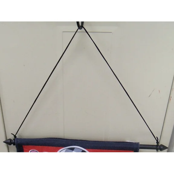 PURELY- Metal Dowel Garden Flag Hanger Black 16" Wide X 5" High Front Door New