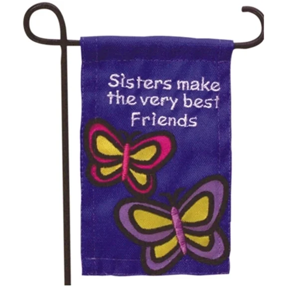 PURELY- Mini Garden Flag For Flower Pot - Sisters Make The Very Best Friends
