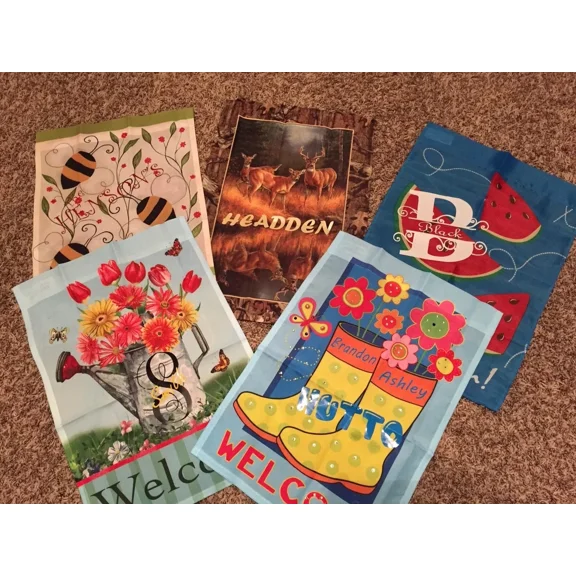 PURELY- Monogram / Personalized Small Garden Flag