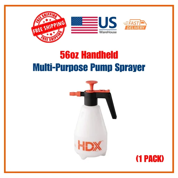 PURELY- Multi-Purpose Handheld Pump Sprayer 56Oz Indoor Plants Garden Project Small Lawn