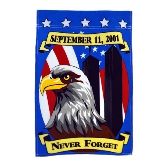 PURELY- Never Forget 9/11 12X18In Garden Flag Will Never Forget 911 Memorial Yard Flag