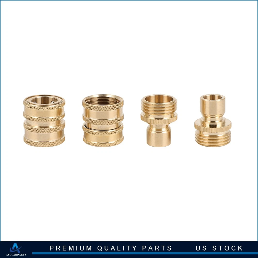 PURELY- New 3/4" Garden Hose Quick Connect Water Solid Brass Female Male Connector Set