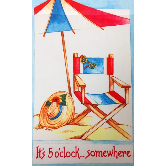 PURELY- New It'S 5 O'Clock...Somewhere Garden Flag 12"X18" Decorative Summer Beach Flag