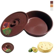 PURELY- New Mexican Tortilla Keeper Microwave Warmer Pancake Server Pita Round 8 Inch !!